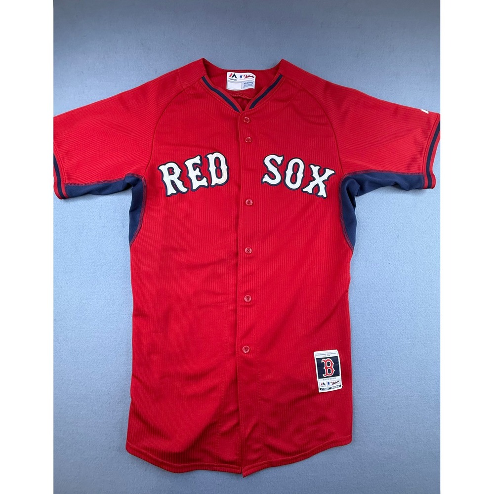Majestic Boston Red Sox Jersey‎ Mens 40 Red MLB Authentic Cool Base Number 2
